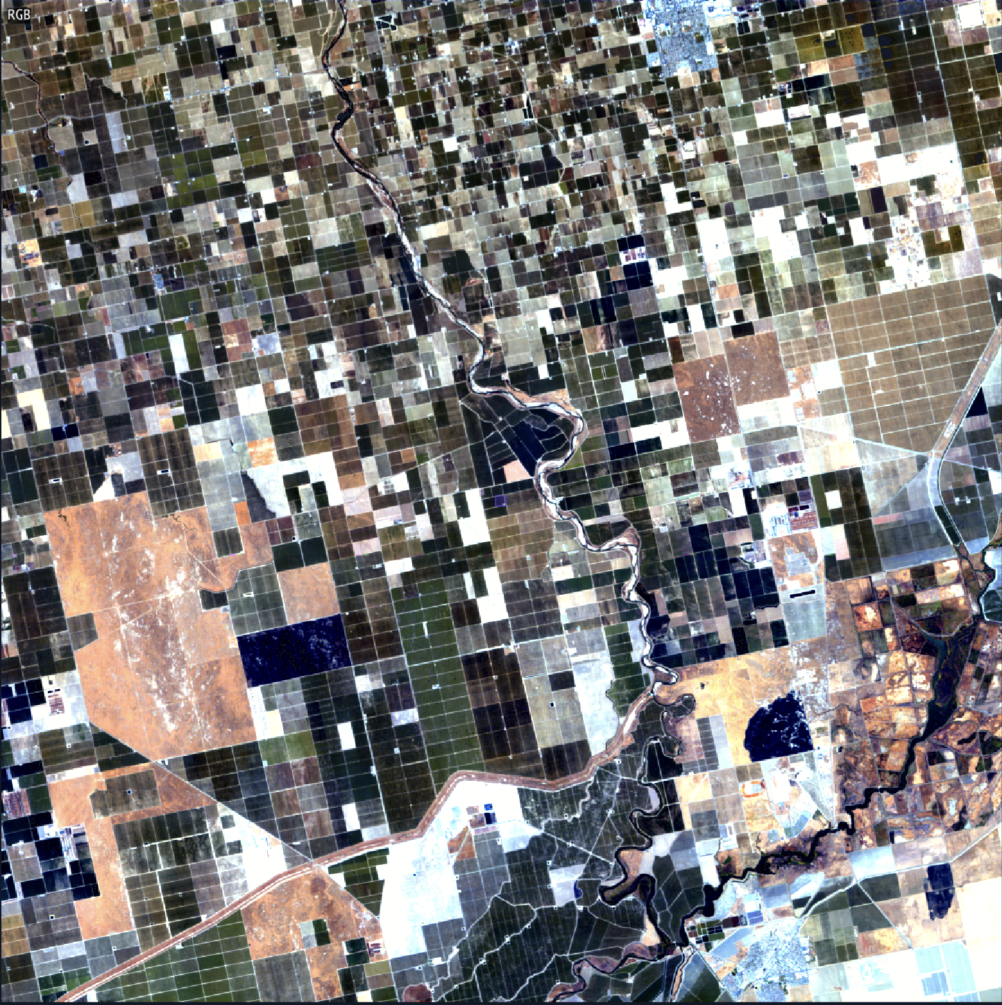 True-color RGB, Central Valley California